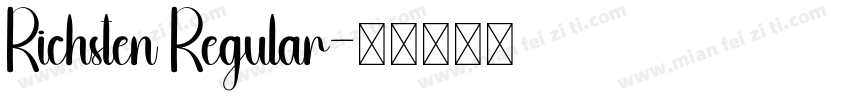 Richsten Regular字体转换
